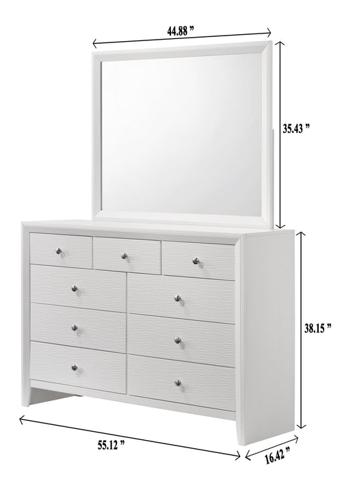 Denker White Panel Youth Bedroom Set