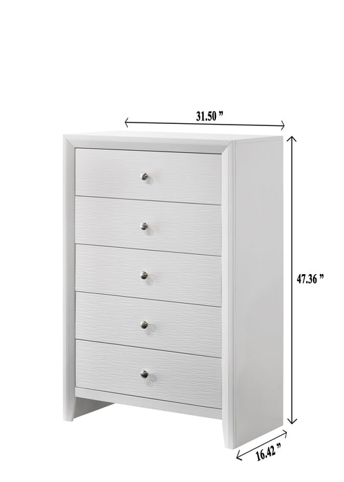 Denker White Panel Youth Bedroom Set