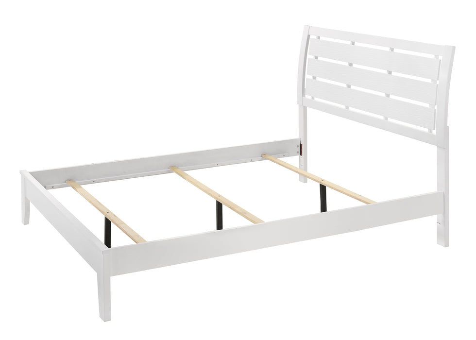 Evan White Queen Panel Bed