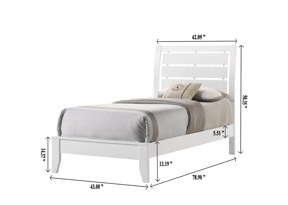 Evan White Panel Youth Bedroom Set