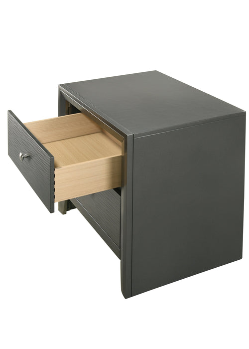 Denker Gunmetal Nightstand