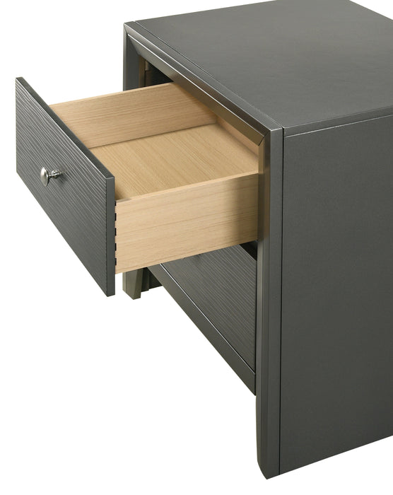 Denker Gunmetal Nightstand