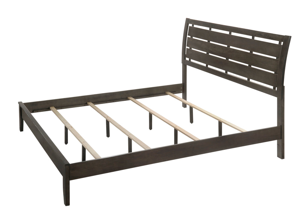 Evan Gray King Panel Bed