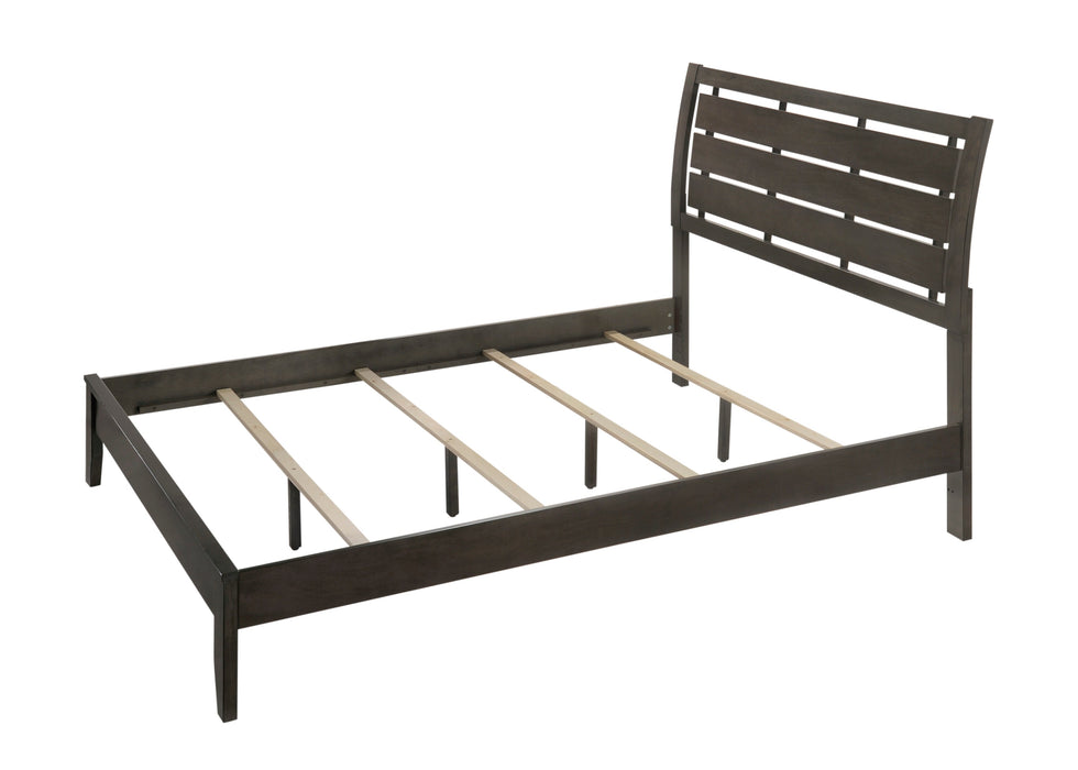 Evan Gray Queen Panel Bed