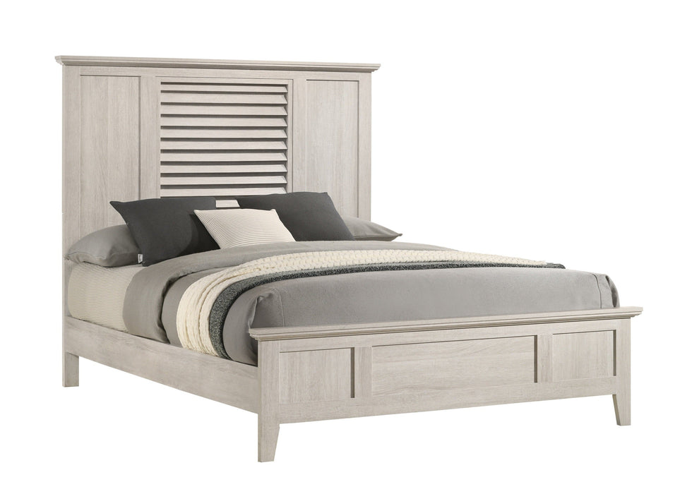 Sarter White Queen Panel Bed