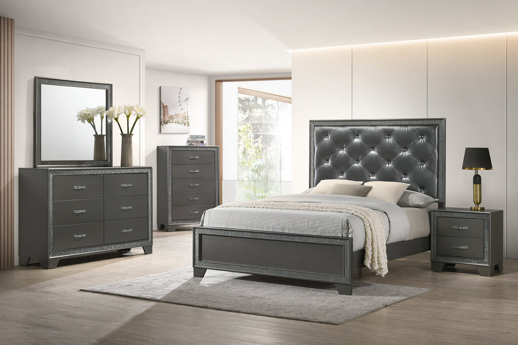 Kaia Gray Queen Panel Bed