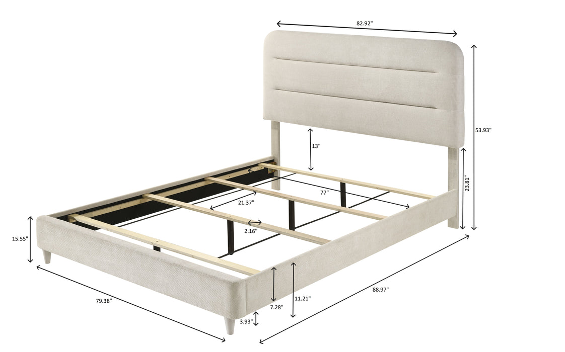 Nyomi White Upholstered Bedroom Set