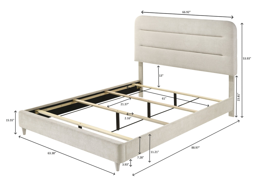 Nyomi White Upholstered Bedroom Set