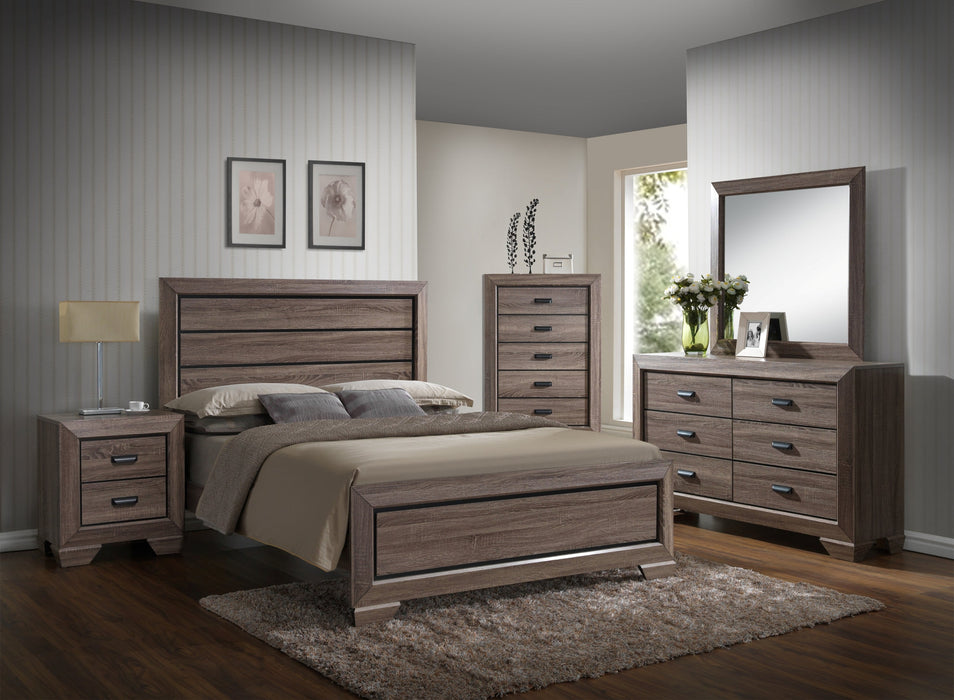 Farrow Grayish Brown Full Panel Bed