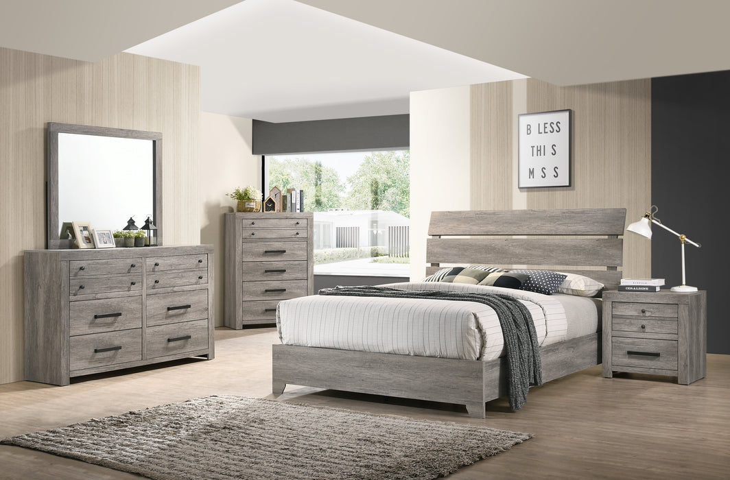 Tundra Gray Queen Platform Bed