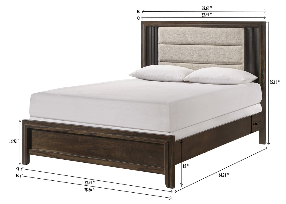 Carlton Brown Queen Panel Bed