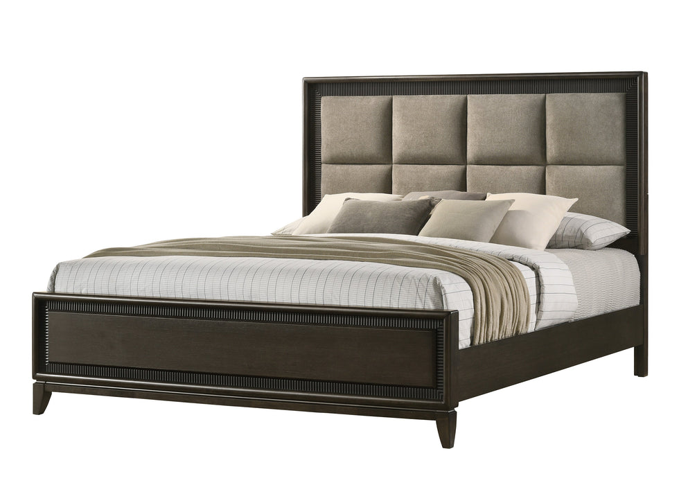 Saratoga Brown Upholstered Panel Bedroom Set