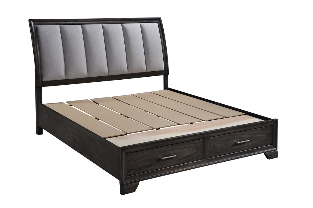 Jaymes Gray Queen Storage Platform Bed