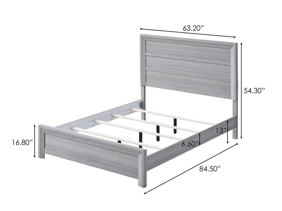 Adelaide Driftwood Queen Panel Bed