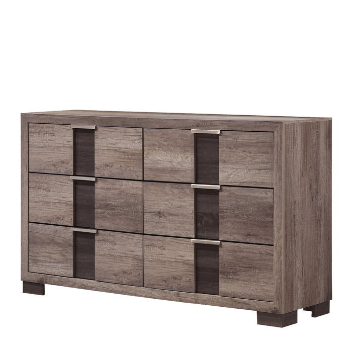 Rangley Brown LED Panel Bedroom Set