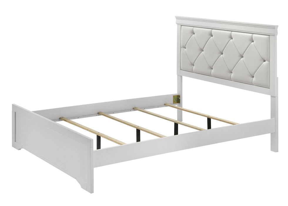 Amalia White Queen Panel Bed