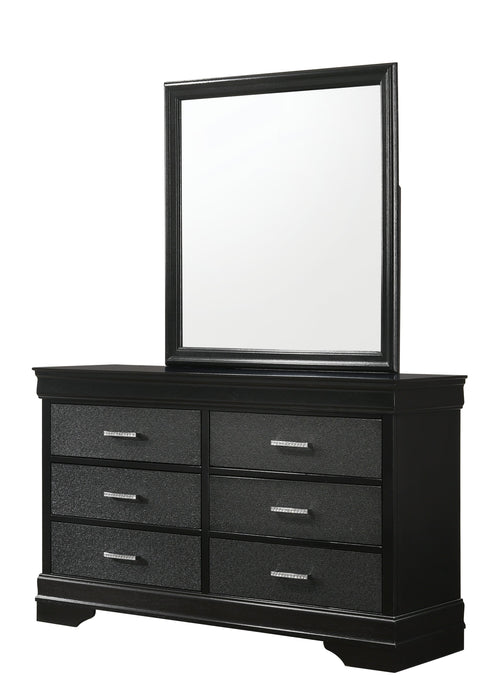 Amalia Black Panel Bedroom Set |B6918