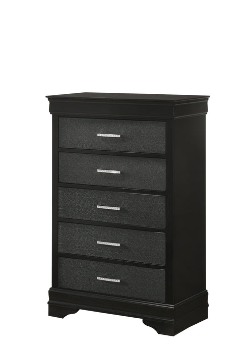 Amalia Black Youth Panel Bedroom Set |B6918