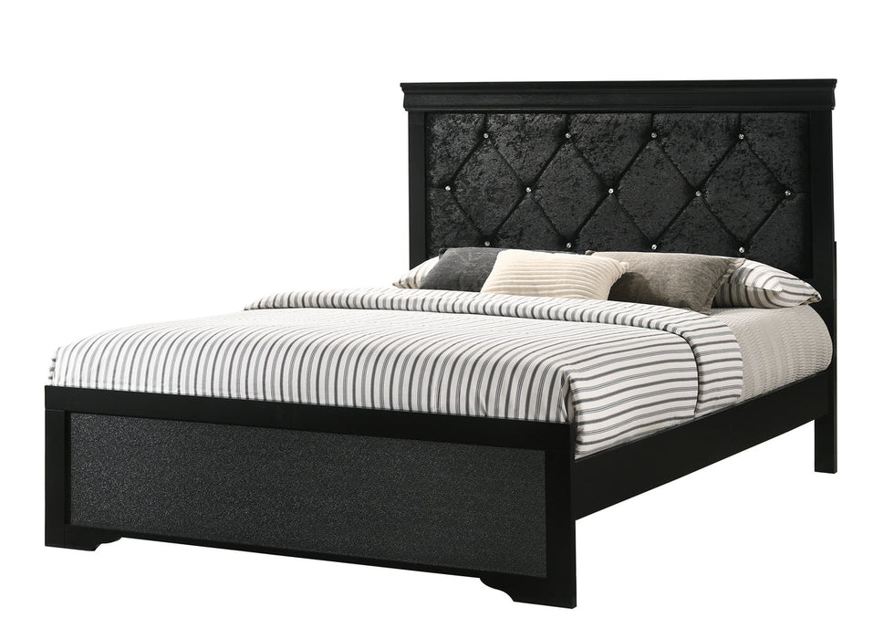 Amalia Black Panel Bedroom Set |B6918