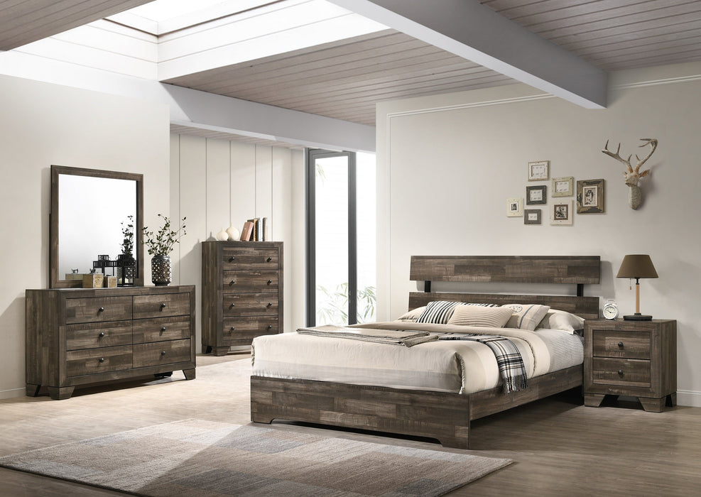 Atticus Brown Queen Platform Bed