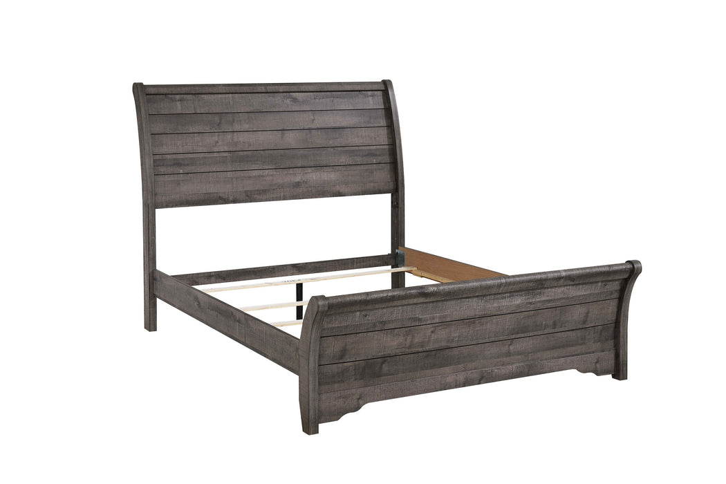 Coralee Gray King Sleigh Bed