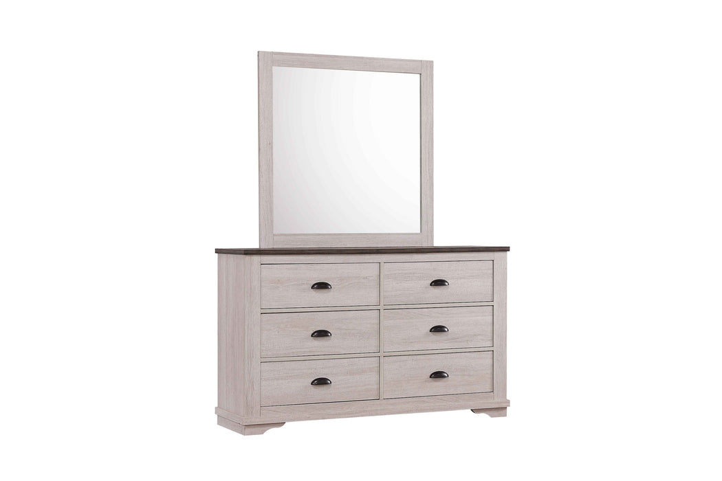 Coralee Chalk/Gray Sleigh Bedroom Set