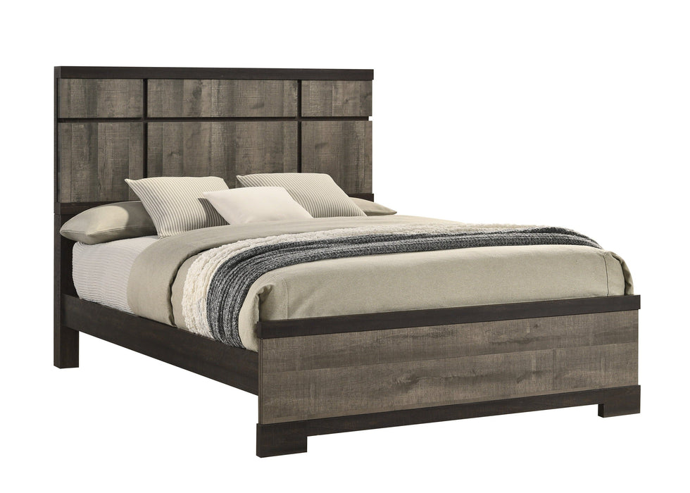 Remington Brown/Gray Queen Panel Bed