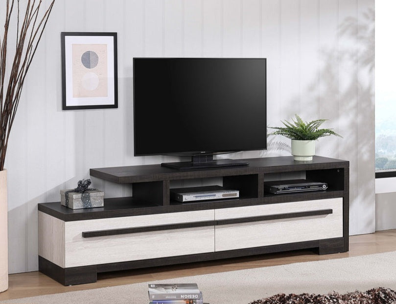 Remington Black/White 72' TV Stand B8162