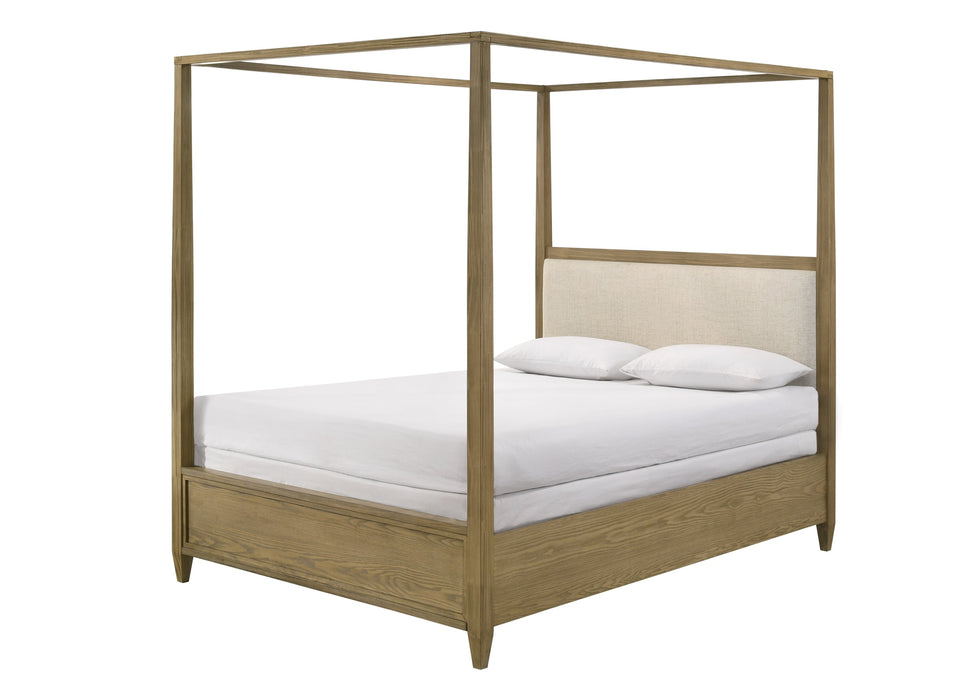 Sienna Rustic Natural King Canopy Platform Bed