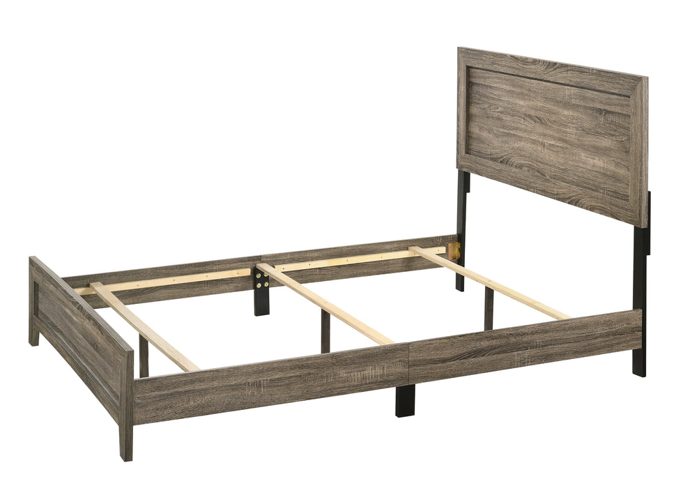 Millie Brownish Gray Queen Panel Bed