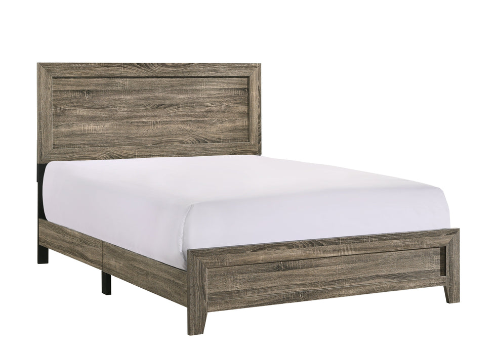 Millie Brownish Gray Queen Panel Bed