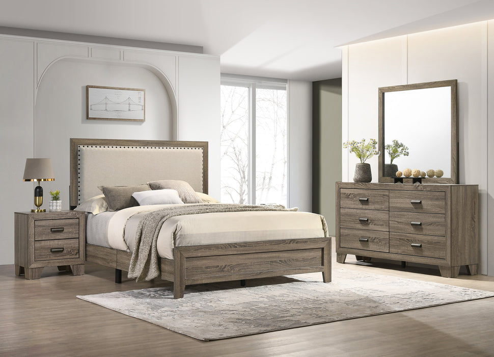 Mille Brownish Gray Upholstered Youth Bedroom Set