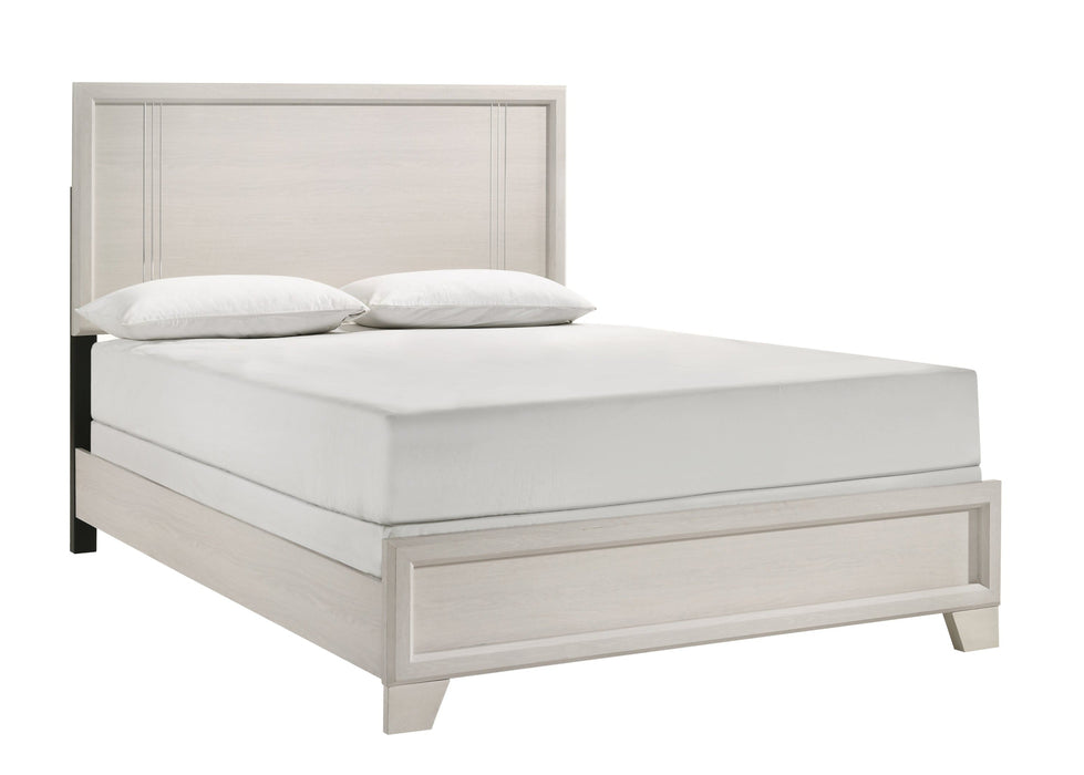 Charlie White King Panel Bed