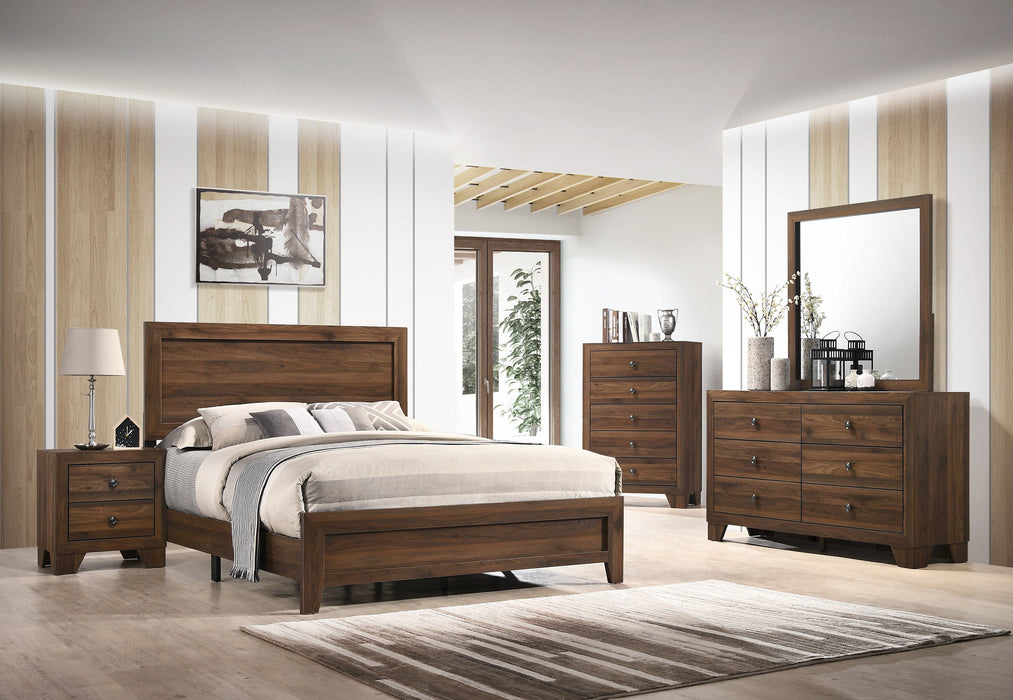 Millie Cherry Brown Panel Bedroom Set