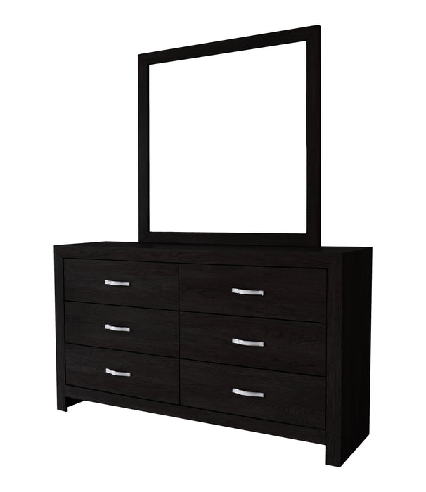 Jaylen Black LED Panel Bedroom Set