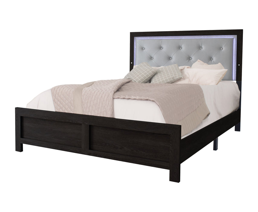 Jaylen Black LED Panel Bedroom Set