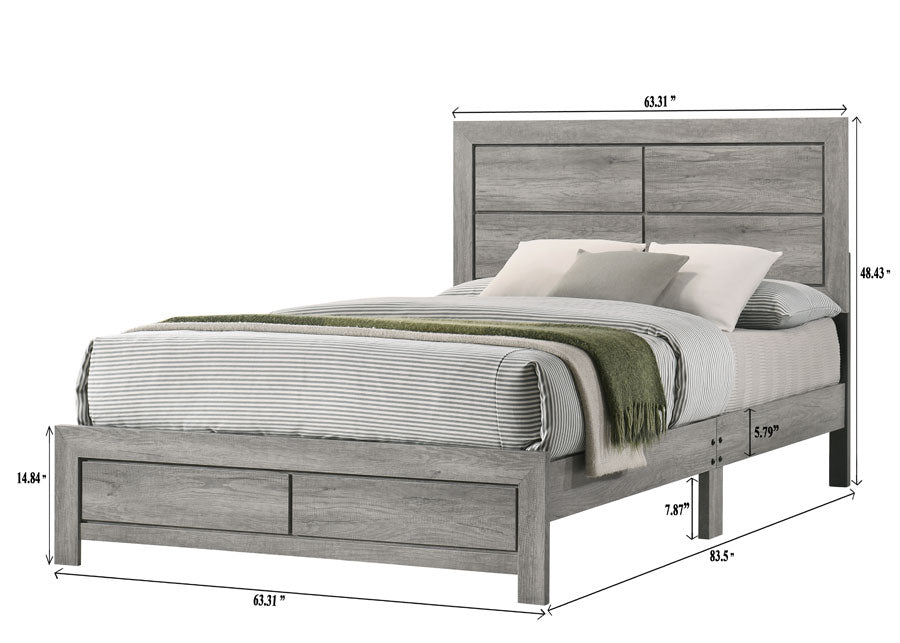 Hopkins Driftwood Full Platform Bed