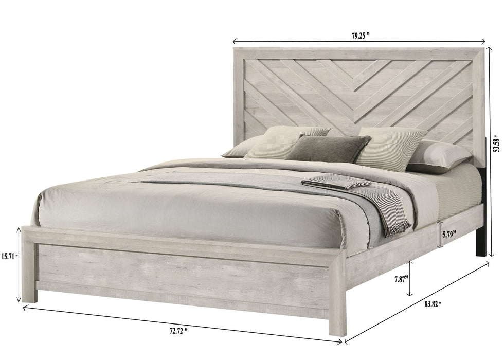 Valor Beige King Panel Bed