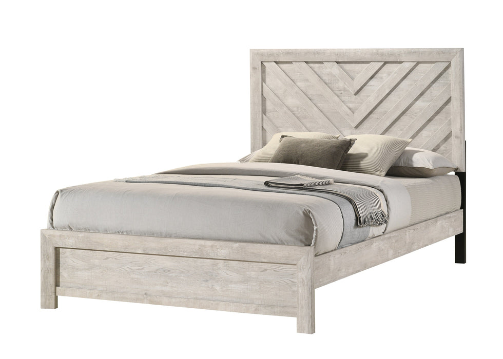 Valor Beige Queen Panel Bed