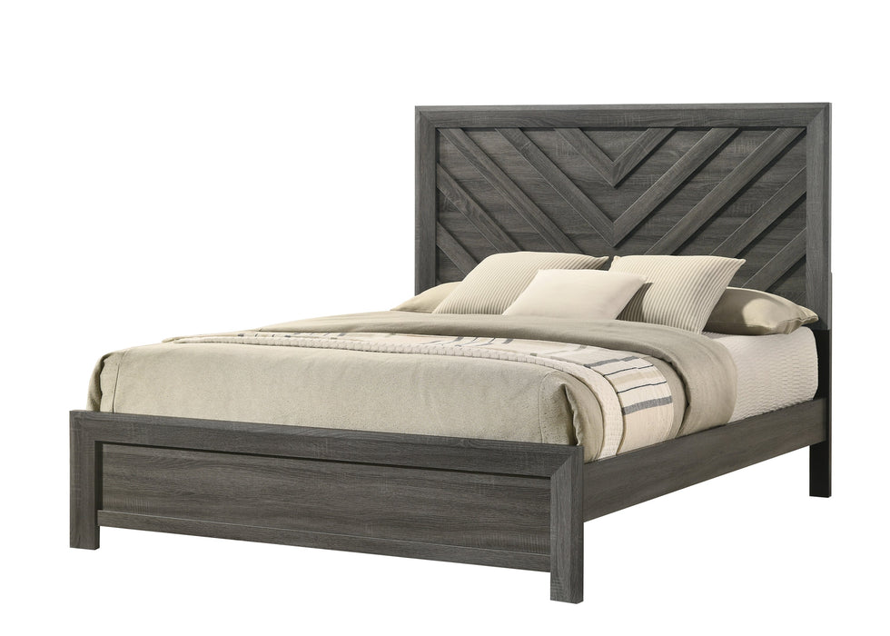 Valor Gray Queen Panel Bed