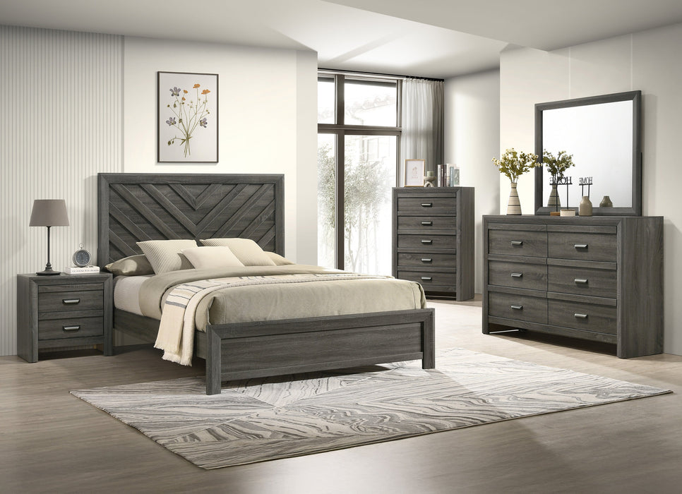 Valor Gray King Panel Bed