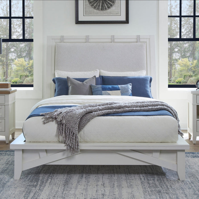 Modern Furniture - Americana Modern Queen Platform Bed in Cotton - BAME#1150-3-COT