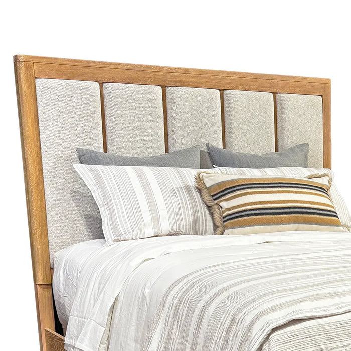 Modern Furniture -  Escape Queen Panel Bed in Glazed Natural Oak - BESC#1250-3