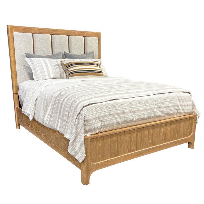 Modern Furniture -  Escape Queen Panel Bed in Glazed Natural Oak - BESC#1250-3