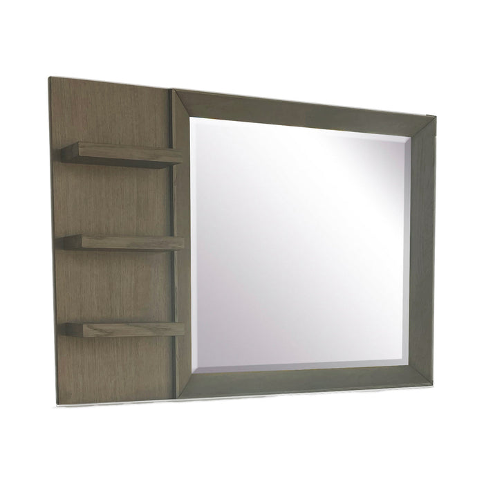 Modern Furniture - Pure Modern Mirror with Shelves in Moonstone - BPUR#3154