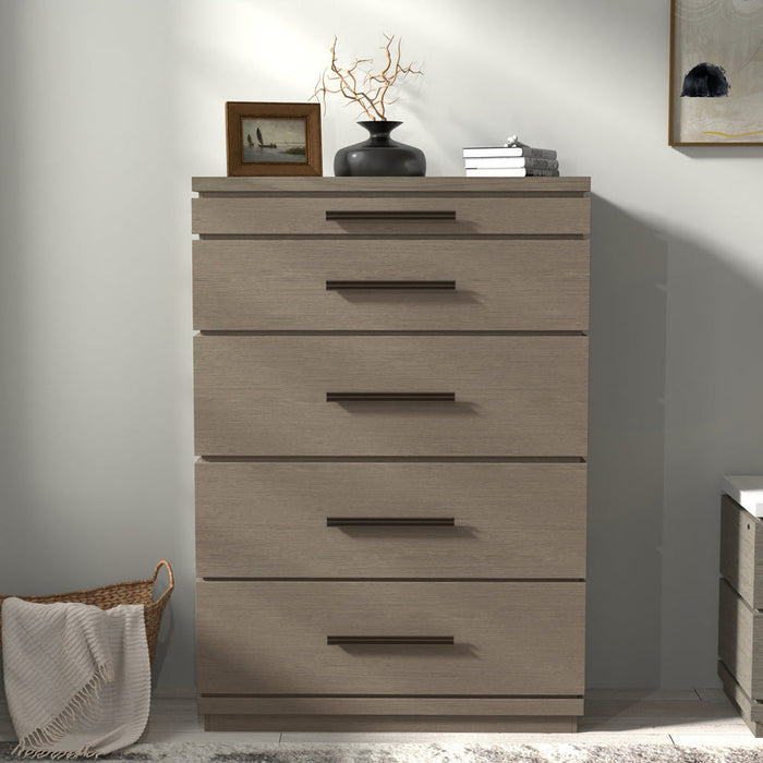 Modern Furniture - Pure Modern 5 Drawer Chest in Moonstone - BPUR#4405