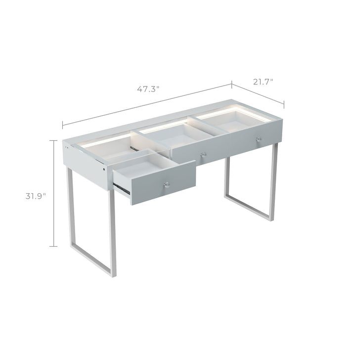 VANITII Billie Vanity Desk Pro - 3 Storage Drawers