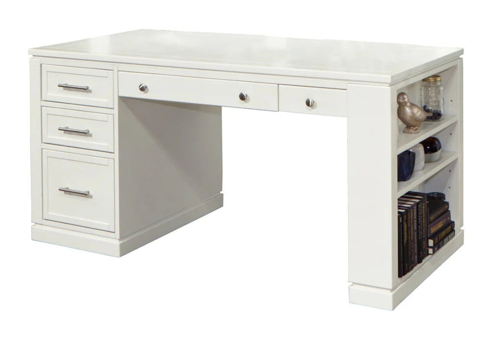 Modern Furniture - Catalina 2 Piece 60 Inch Writing Desk in Cottage White - CAT#486-2