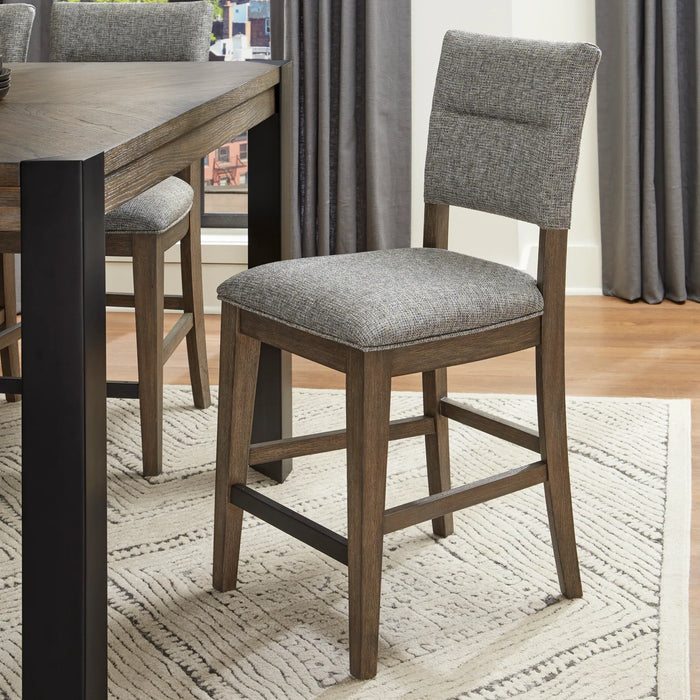 Modern Furniture - Cedar Fork Upholstered Counter Stool in Smoked Arabica (Set of 2) - DCED#2026-SMA