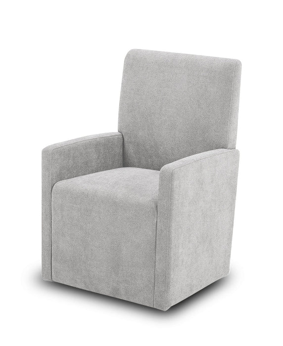 Modern Furniture - Escape Caster Dining Chair in Neutral Beige Fabric - DESC#2618